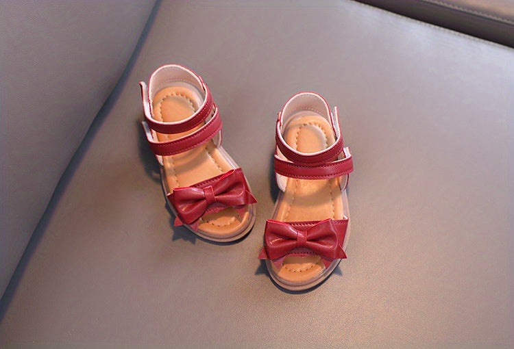 Girls' First Walkers Baby Sandals with Closure - Soft TPR Sole & PU Upper, Non-Slip Beach Shoes for, Star & Princess Patterns, Open-Toe Summer Footwear for New Walkers (Pink/White) - Easy On/Off Girl Footwear