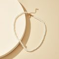 Elegant Single-Strand Faux Pearl Choker Necklace for Women - Bohemian Style, Perfect for Parties, Gatherings, and Gifts, Versatile Accessory|Clavicle Chain|Imitation Pearls