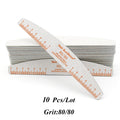 10pcs Nail Files & Buffers Set, Half-Moon Shape, Synthetic Paper Sandpaper, Non-Replaceable, Unscented, with 80 100 150 180 240 Grits, for Manicure & Pedicure Tools, Nail Care Accessories, Nail Tech Supplies