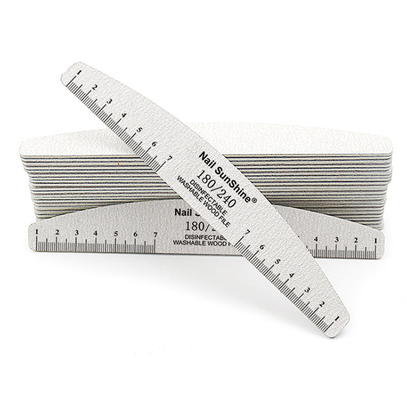 10pcs Nail Files & Buffers Set, Half-Moon Shape, Synthetic Paper Sandpaper, Non-Replaceable, Unscented, with 80 100 150 180 240 Grits, for Manicure & Pedicure Tools, Nail Care Accessories, Nail Tech Supplies