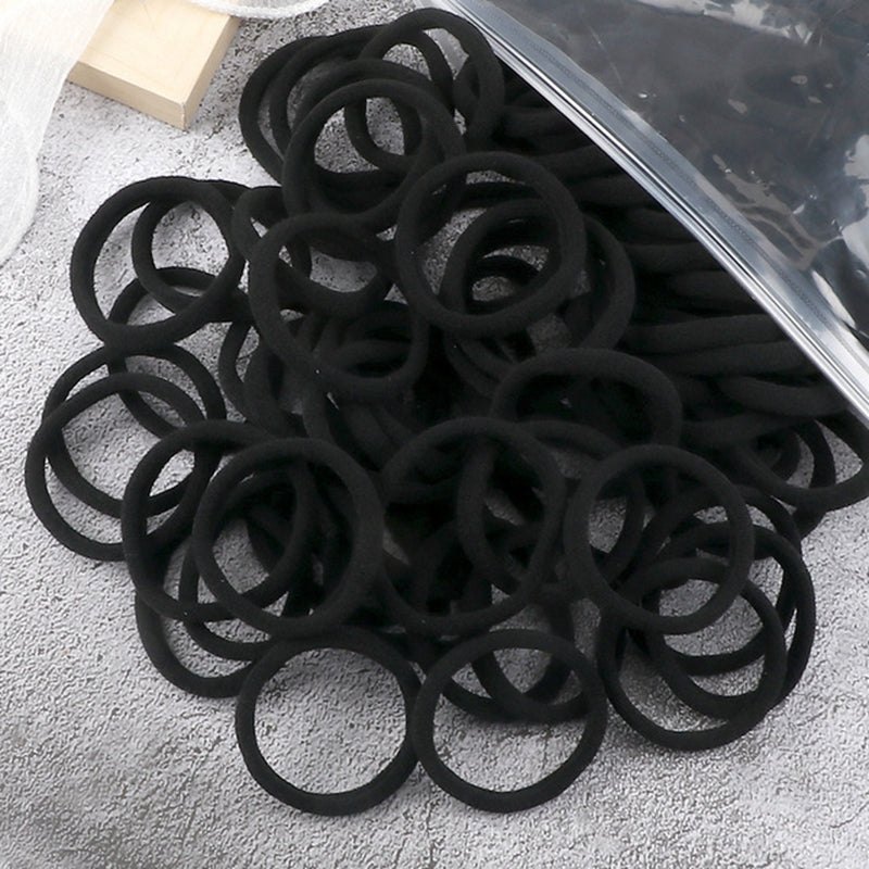 [Hair Bands & Ties] 50pcs/Set Women Basic Hair Bands 4cm Simple Solid Colors Elastic Headband Hair Ropes Ties Hair Accessories Ponytail Holder