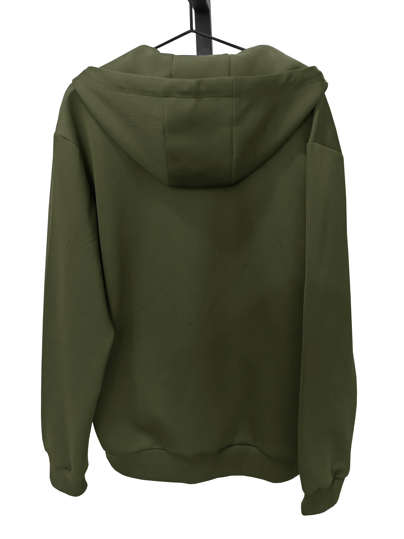 [Loose Fit Hooded Sweatshirt] Men's Olive Green Loose Fit 1/4 Zip Hooded Sweatshirt | Casual Long Sleeve Pullover with Elastic Cuffs, Machine Washable for Hiking, Travel & Outdoor Activities (Spring/Fall)