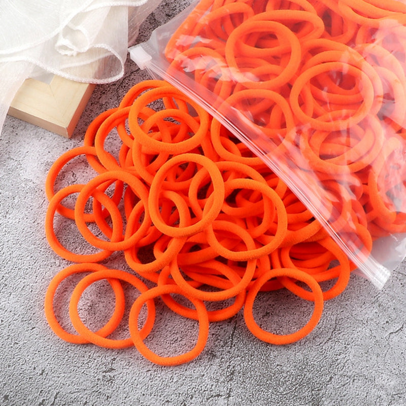 [Hair Bands & Ties] 50pcs/Set Women Basic Hair Bands 4cm Simple Solid Colors Elastic Headband Hair Ropes Ties Hair Accessories Ponytail Holder
