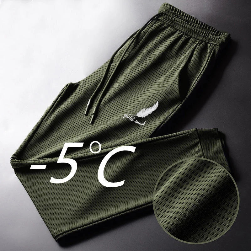 Herrenmode, schnell trocknende Hose, leicht, zum Wandern, Joggen, Laufen, atmungsaktiv, für Workout, Fitnessstudio, knöchelgebundene Sporthose