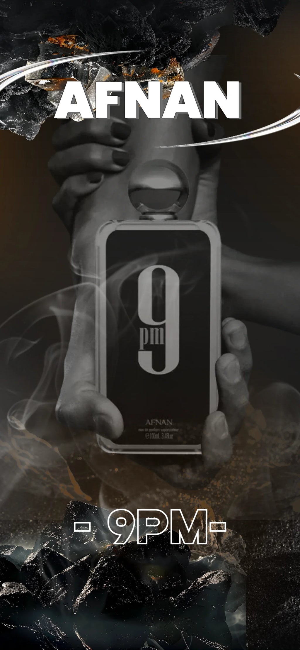Afnan 9PM Eau de Parfum 100ml – Warme Vanille, Bernstein & Tonka |   Langanhaltender maskuliner Duft für Ausgehen, Datum und besondere Anlässe