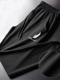 Herrenmode, schnell trocknende Hose, leicht, zum Wandern, Joggen, Laufen, atmungsaktiv, für Workout, Fitnessstudio, knöchelgebundene Sporthose