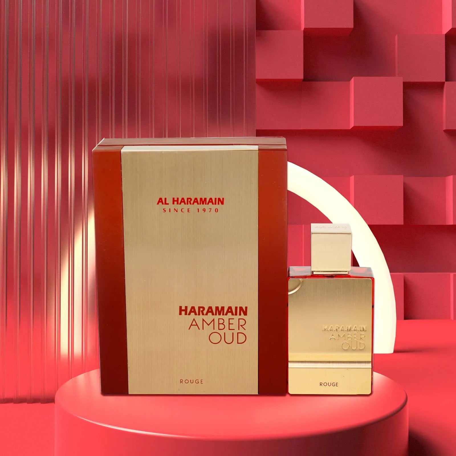 Original marke Bernstein Rouge Köln 2,0 Unzen Al Haram ain Unisex Edt Spray | lang anhaltender Duft perfekte Weihnachts geschenke für ihn/sie