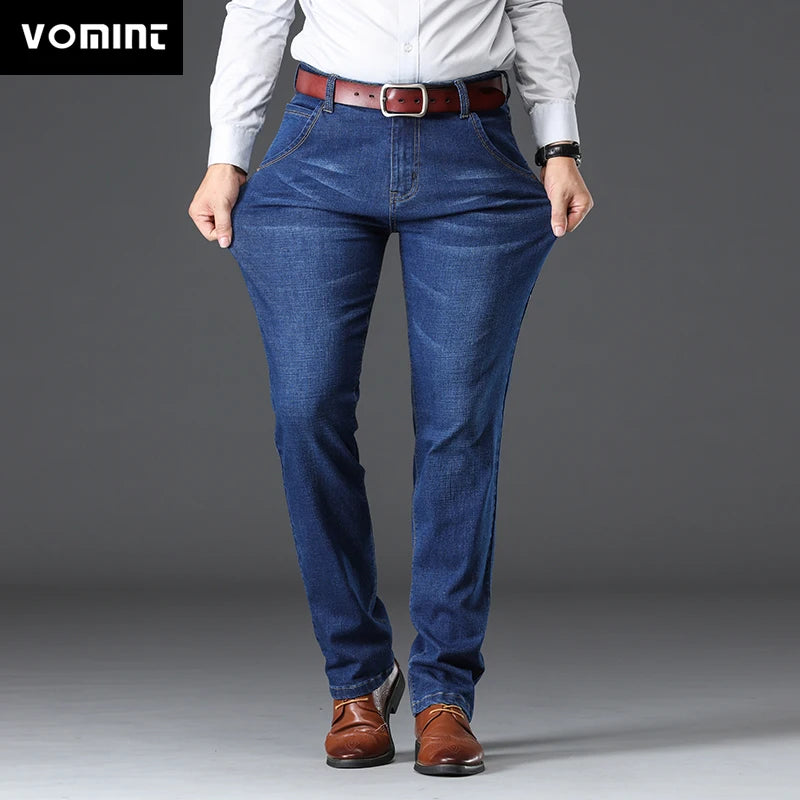 Herren Jeans Business reguläre gerade gerade Jeans lässige Jeans hose Elastizität Stretch Stoff Hose