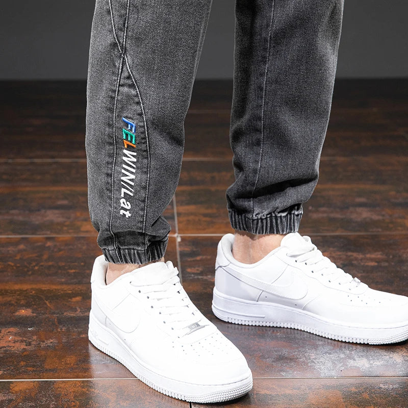 Frühling Sommer Schwarz Blau Cargo Jeans Männer Streetwear Denim Jogger Hosen Männer Baggy Harem Jean Hosen Plus Größe