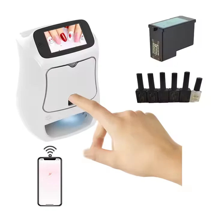 CE Portable Mobile Nail Printer with Wifi Digital Nail Art Printer Machine Power Bank to Print Nails 3d Printer
