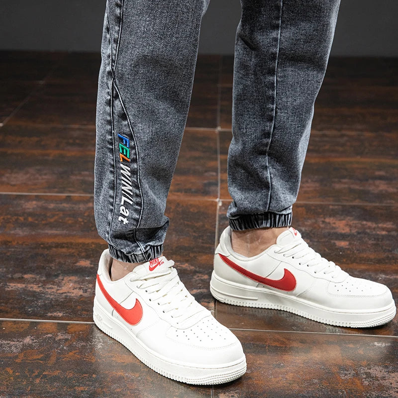 Frühling Sommer Schwarz Blau Cargo Jeans Männer Streetwear Denim Jogger Hosen Männer Baggy Harem Jean Hosen Plus Größe