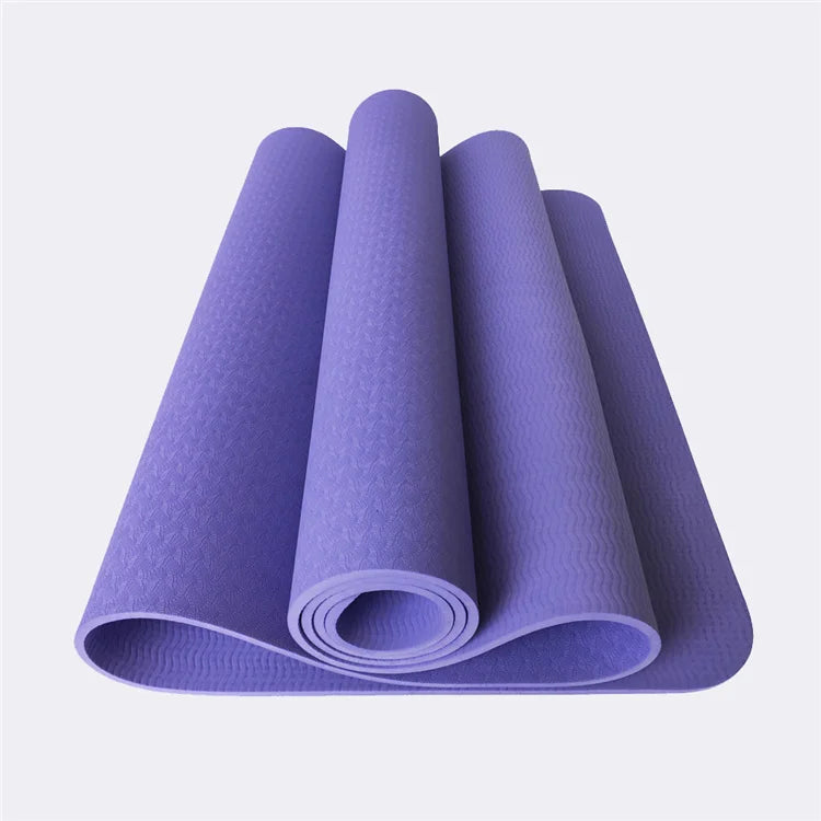 Custom Printed TPE Recycled Yoga Mat Eco-Friendly & Anti-Slip Fitness Pilates Mat Kangsong KSA-011A 183x61cm 6mm