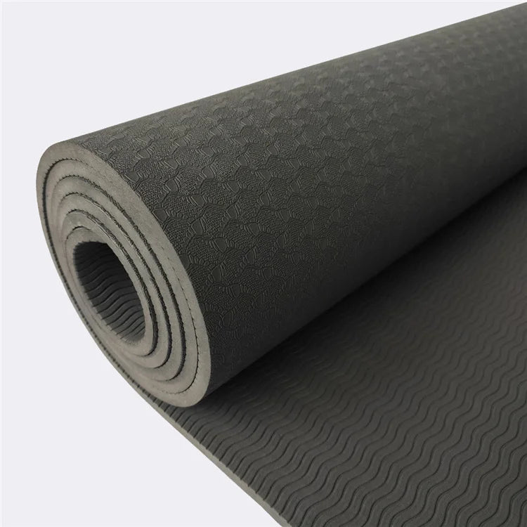 Custom Printed TPE Recycled Yoga Mat Eco-Friendly & Anti-Slip Fitness Pilates Mat Kangsong KSA-011A 183x61cm 6mm