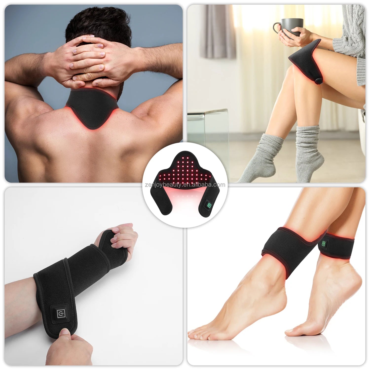 2024 Manufacturer's Wholesale 660nm & 850nm Infrared LED Red Light Therapy Wrap Belt Beauty & Personal Care for Neck