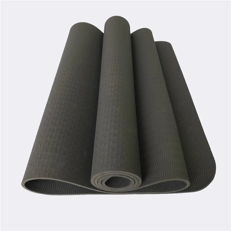 Custom Printed TPE Recycled Yoga Mat Eco-Friendly & Anti-Slip Fitness Pilates Mat Kangsong KSA-011A 183x61cm 6mm