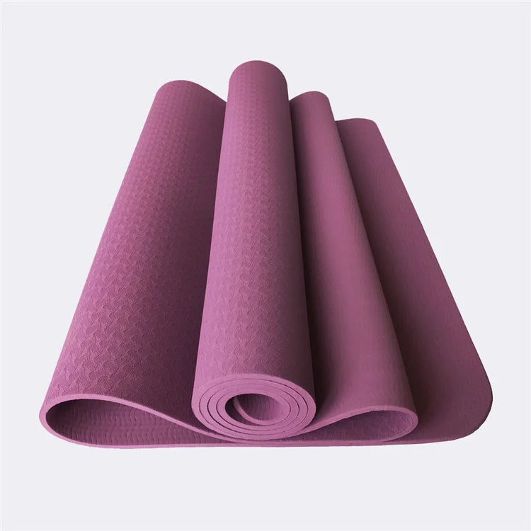 Custom Printed TPE Recycled Yoga Mat Eco-Friendly & Anti-Slip Fitness Pilates Mat Kangsong KSA-011A 183x61cm 6mm