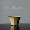 Jingdezhen Ding Ware Yellow Handmade Teacup Wealth Comes From Every Direction Kung Fu Tea Cup Tea Master Cup Tea Bowl