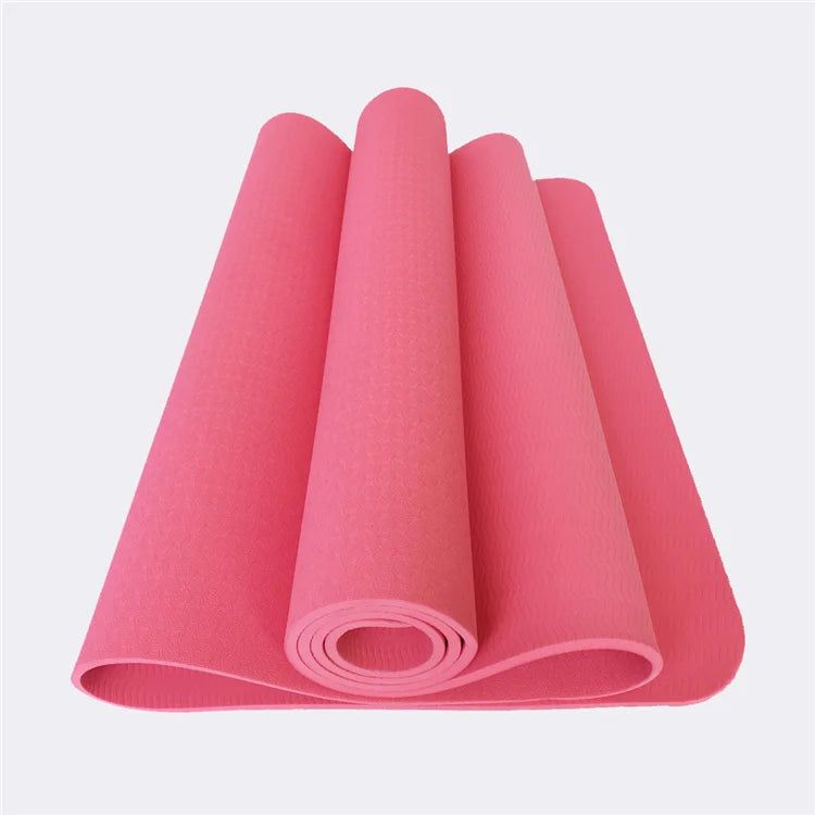 Custom Printed TPE Recycled Yoga Mat Eco-Friendly & Anti-Slip Fitness Pilates Mat Kangsong KSA-011A 183x61cm 6mm