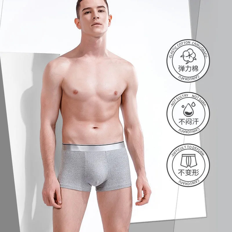 Neue männer Unterwäsche Männer Höschen Boxer Atmungsaktiv Sexy Männliche Boxer Solide Unterhose Komfortable Plus Größe Herren Unterwäsche Boxer