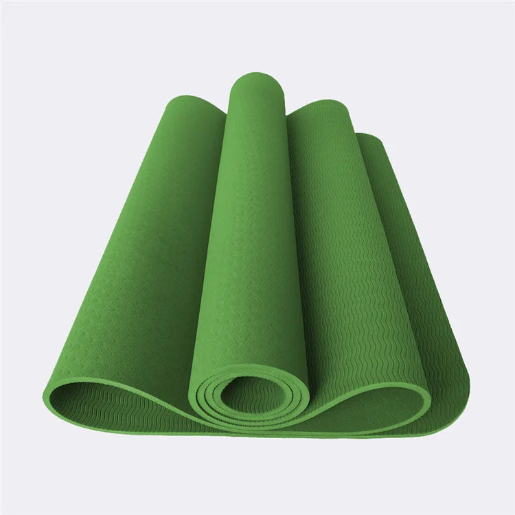 Custom Printed TPE Recycled Yoga Mat Eco-Friendly & Anti-Slip Fitness Pilates Mat Kangsong KSA-011A 183x61cm 6mm