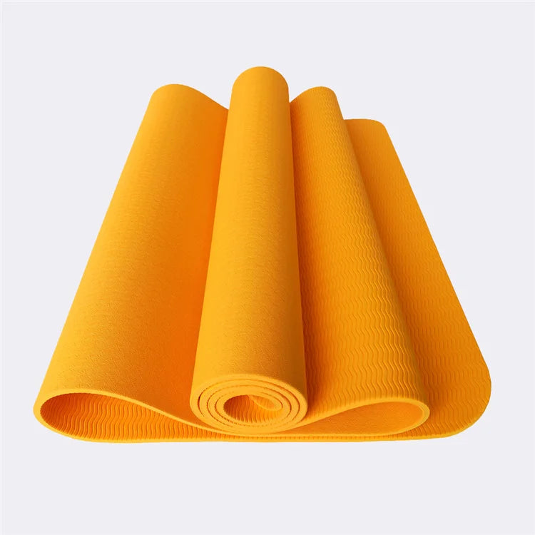 Custom Printed TPE Recycled Yoga Mat Eco-Friendly & Anti-Slip Fitness Pilates Mat Kangsong KSA-011A 183x61cm 6mm