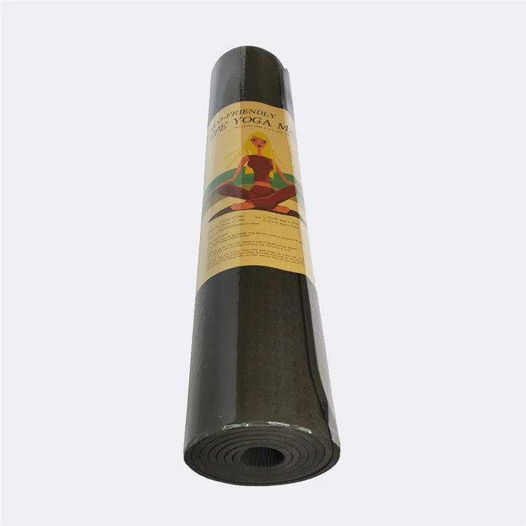 Custom Printed TPE Recycled Yoga Mat Eco-Friendly & Anti-Slip Fitness Pilates Mat Kangsong KSA-011A 183x61cm 6mm