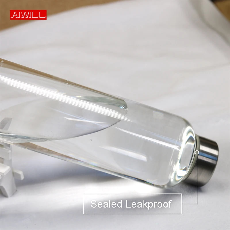 AIWILL Heißer Verkauf Glas Sport Wasser Flasche Mit Schutzhülle Tasche 280 ml/360 ml/550 ml Obst Outdoor fahrrad Flaschen Hohe Qualität
