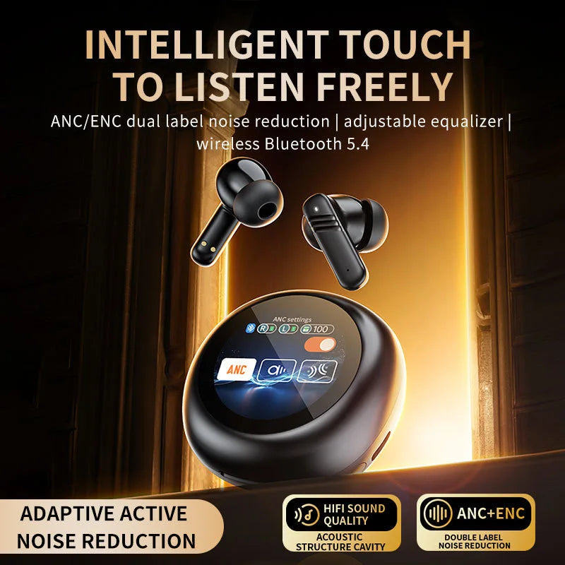 LX30 Wireless Gaming Headset TWS Earbuds with ANC/ENC Wireless Charging Digital Display 5.4 Low Latency IPX4 Waterproof