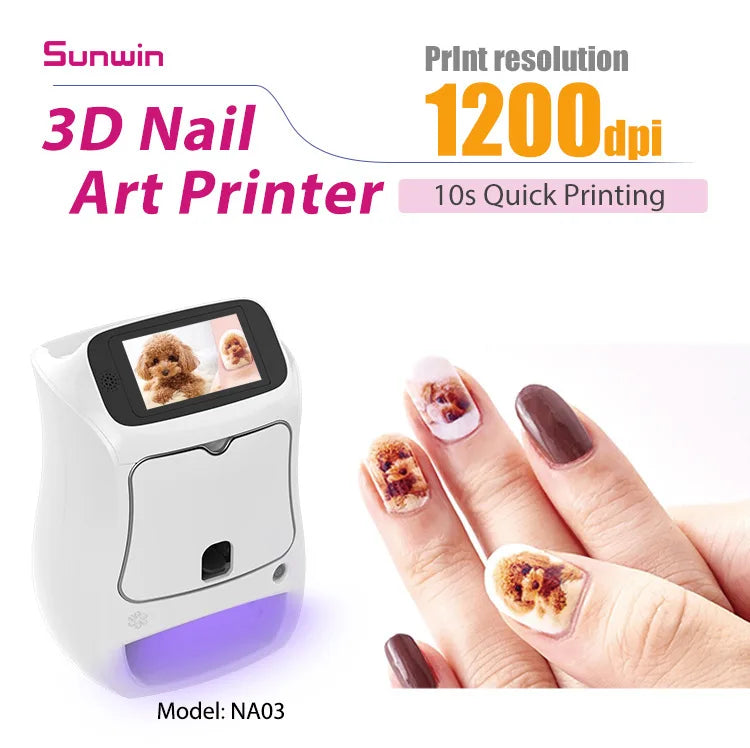 CE Portable Mobile Nail Printer with Wifi Digital Nail Art Printer Machine Power Bank to Print Nails 3d Printer