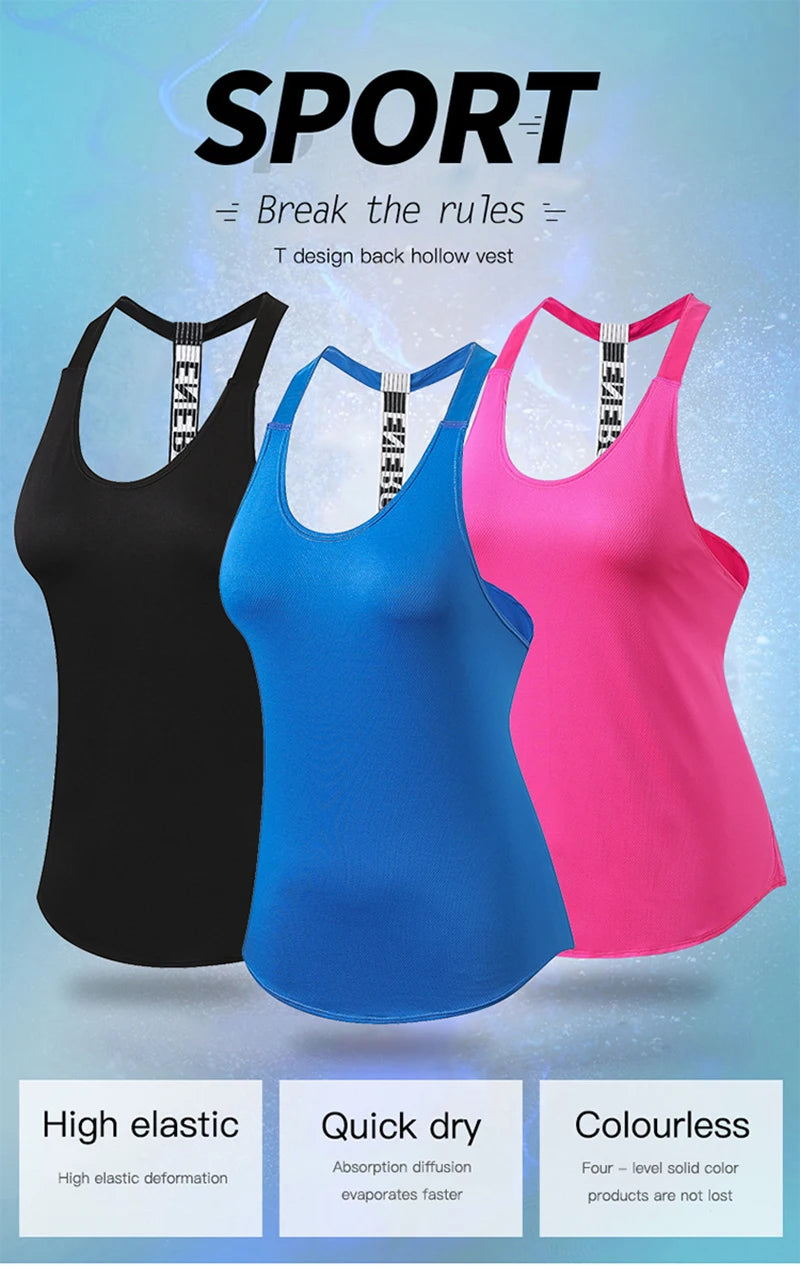 Frauen Gym Tops Schwarz Ärmelloses Yoga Top Frauen Fitness Shirt Gym Weste Lauf workout Sport Tops Brief Rückenfreies Shirt