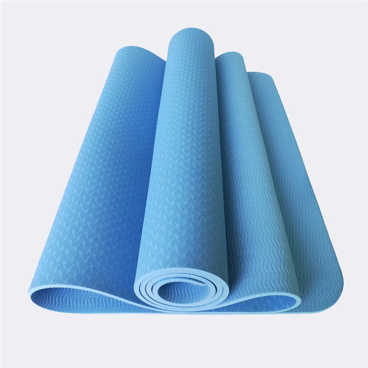Custom Printed TPE Recycled Yoga Mat Eco-Friendly & Anti-Slip Fitness Pilates Mat Kangsong KSA-011A 183x61cm 6mm