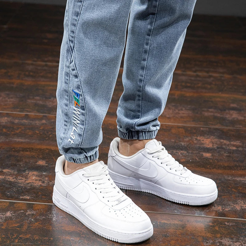 Frühling Sommer Schwarz Blau Cargo Jeans Männer Streetwear Denim Jogger Hosen Männer Baggy Harem Jean Hosen Plus Größe
