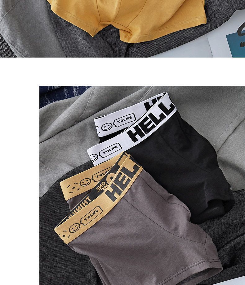 1/3Pc Männer Höschen Atmungsaktive Antibakterielle Boxer Shorts Vier-ecke Shorts Jugendliche Gestrickte Reine Farbe U Konvexen männlichen Unterhose