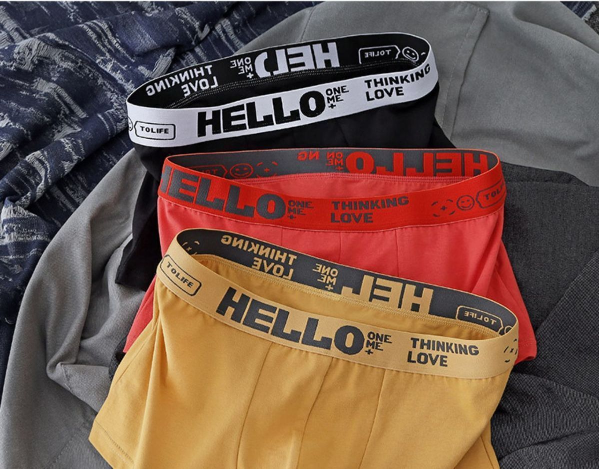 1/3Pc Männer Höschen Atmungsaktive Antibakterielle Boxer Shorts Vier-ecke Shorts Jugendliche Gestrickte Reine Farbe U Konvexen männlichen Unterhose