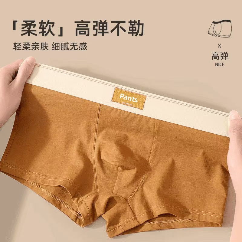 4 stücke Männer Unterwäsche Baumwolle BoxerShorts Hombre Höschen Mann Atmungsaktive Unterhose Sexy Sport Komfort Männliche Boxer Große Größe L-7XL