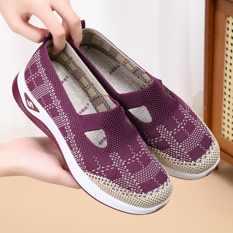 Shoes Women SHEIN Daifa New Cross-border Women's Shoes Casual Moms Shoes Socks Mesh Shoes Soft-soled sneaker Women