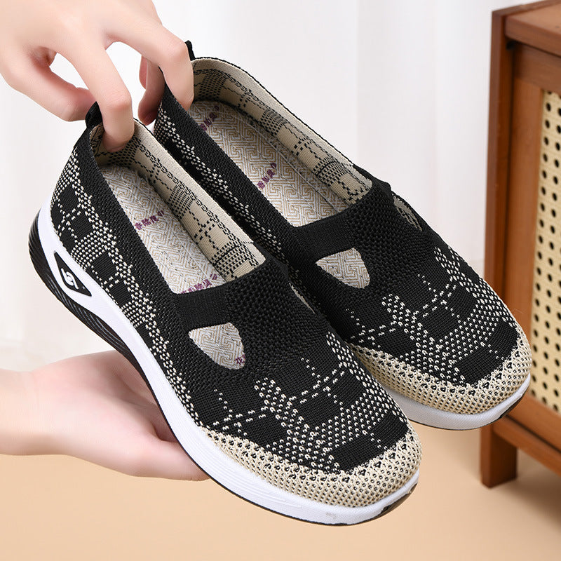 Shoes Women SHEIN Daifa New Cross-border Women's Shoes Casual Moms Shoes Socks Mesh Shoes Soft-soled sneaker Women