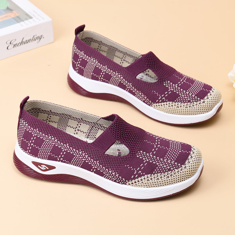 Shoes Women SHEIN Daifa New Cross-border Women's Shoes Casual Moms Shoes Socks Mesh Shoes Soft-soled sneaker Women