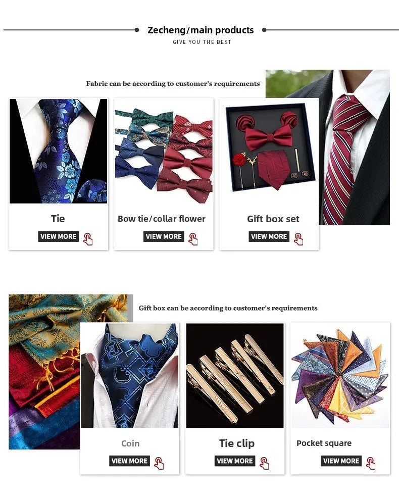 Tie Men's British Vintage Brown khaki brown Plaid Business Casual Striped Red Wedding Tie