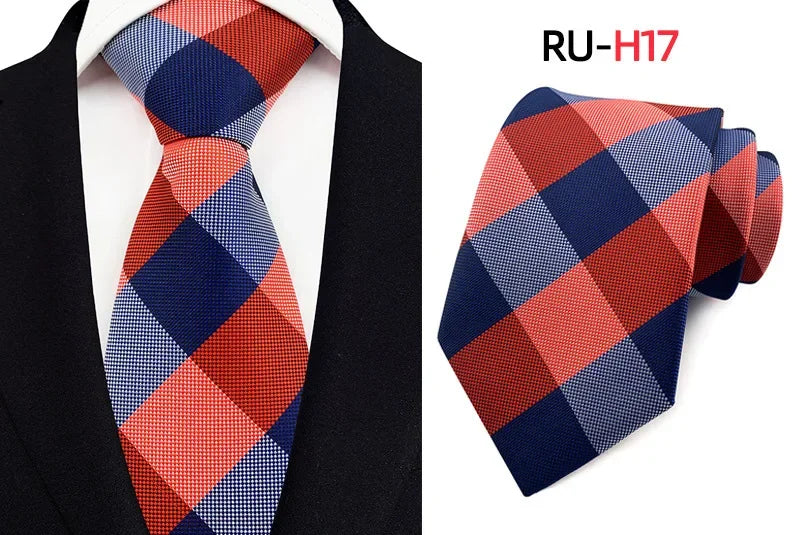 Tie Men's British Vintage Brown khaki brown Plaid Business Casual Striped Red Wedding Tie
