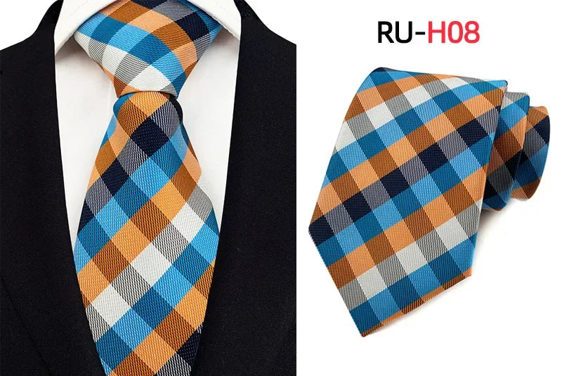 Tie Men's British Vintage Brown khaki brown Plaid Business Casual Striped Red Wedding Tie