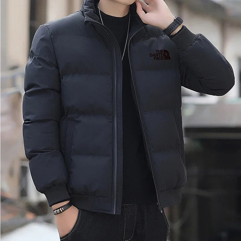 Herren-Winterjacke, Baumwollmantel, dick, warm, winddicht, Parka für kaltes Wetter, mit Kapuze, wärmeisolierte Outdoor-Kleidung für Schnee