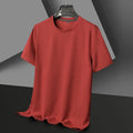 Kurzarm-PoloshirtKurzarm Waffle Solid Polot Fashion Splicing Herren-Rundhals-Top aus Baumwolle mit kurzen Ärmeln für den täglichen Gebrauch