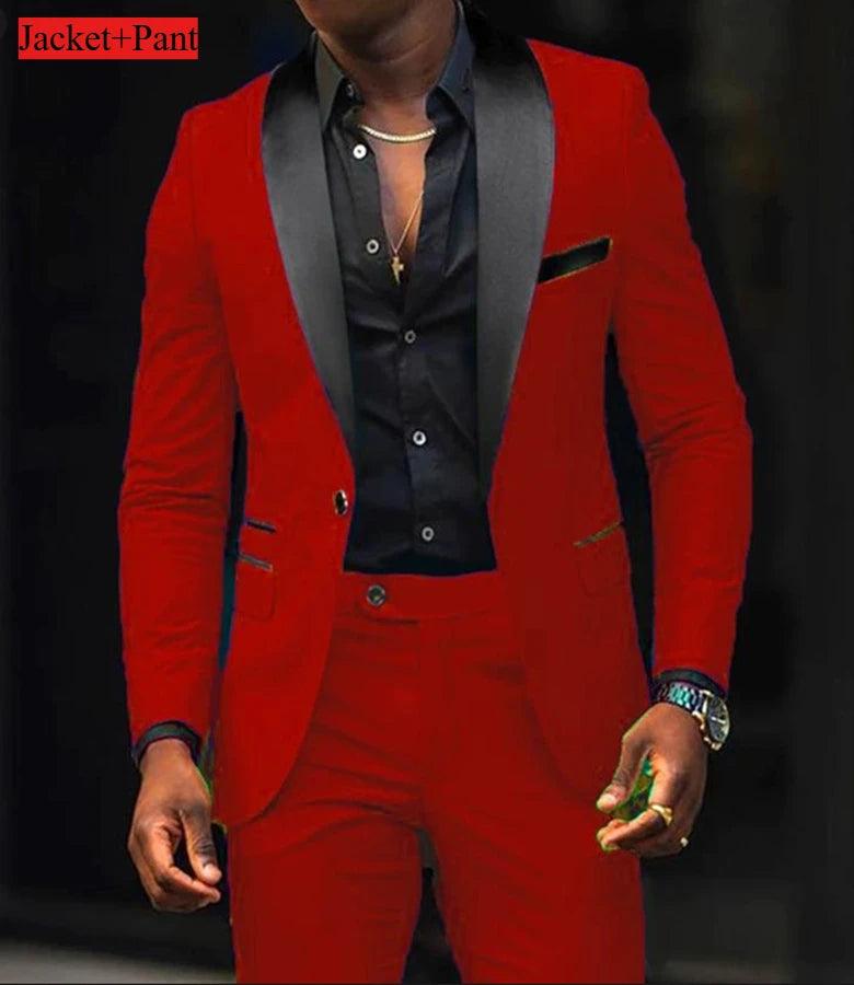 Männer Formale Slim Fit Smoking Prom Anzug Männlichen Bräutigam Hochzeit Blazer Hohe Qualität Trauzeuge Luxus Kleid Business Bankett Party Anzug