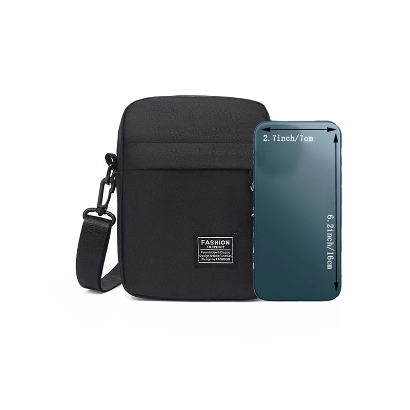 Herrentasche, erhältlich in einer Schulter- oder Umhängedesign, geeignet für den täglichen Gebrauch während der Schule. Aus Nylonmaterial.
