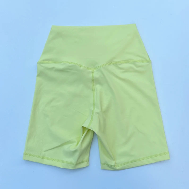 Frauen Sport Biker Shorts Frauen Nackt Gefühl Hohe Taille Yoga Shorts Push-Up Fitness Leggings Bauch-steuer Yoga Dünne Shorts