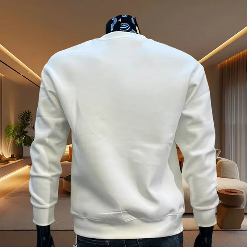 2025 Hot Sale Mens Fashion Printed Hoodie High Quality Autumn Daily Casual Fashion O-neck Longsleeve Pullover Soft Sweatshirt