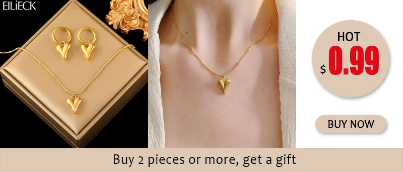 EILIECK 316L Edelstahl Glanz Zirkonia Schwan Anhänger Halskette Gold Farbe Textur Metall Personalisierte Schmuck Halskette