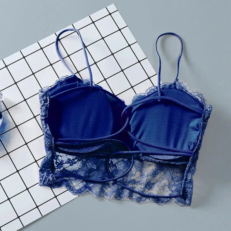 Sommer Frauen Spitze Sexy Top Sonne Ärmellose Tops gepolsterte Bralette Bh Bustier Reißverschluss Zurück Club Crop Tank dessous soi беnosti