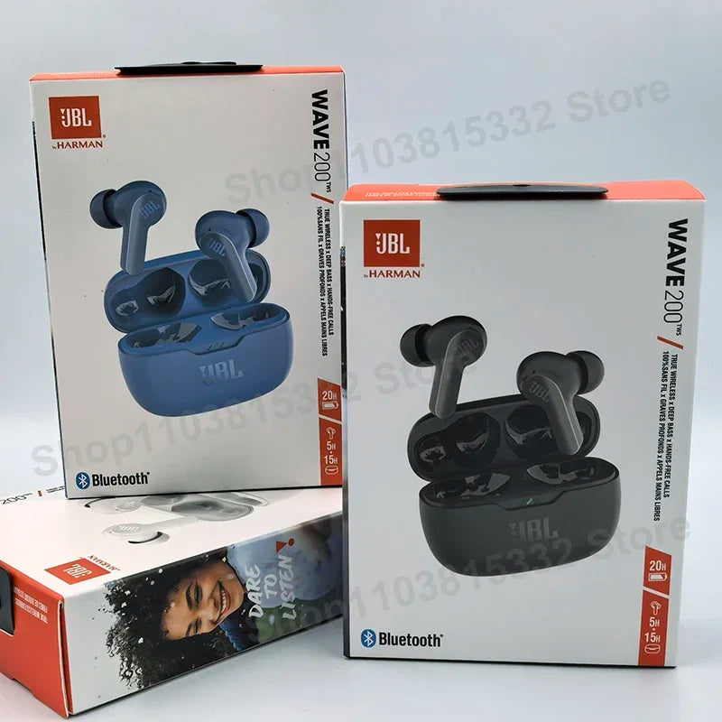 Original JBL Wave 200TWS Kabellose Ohrhörer True Headset JBL W200 TWS Bluetooth 5.0 Kopfhörer Sportkopfhörer mit Mikrofon